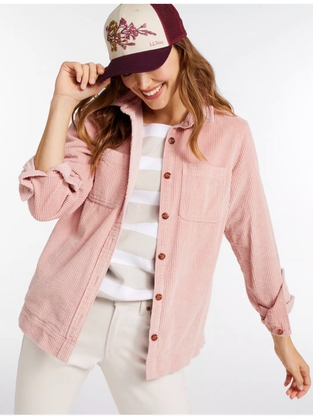 LL Bean Women's Comfort Corduroy Relaxed Shirt